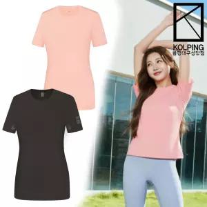 콜핑 여성 여름 트리코트 냉감소재 스포츠 라운드 티셔츠 KWT4964W 플레닉