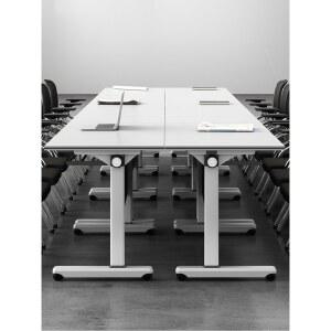 2인용 학원 책상 교육장 테이블 2인 영어교실 750 레이어/의자2 폴딩 A타입 학생용