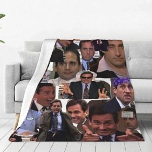 코랄 플리스 플러시 담요 사무실 봄/가을 마이클 콜라주 따뜻한 침대 자동차 침구 던지기