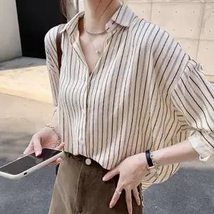 [하프클럽/]여성 스트라이프 스타일 셔츠 1P 루즈핏 고품질 패션