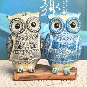 럭셔리 QDD988R5 인디언 부엉이 소품인형(대) 2P세트