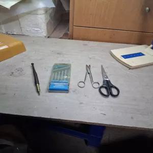 일제 산와 유리칼과 미사용 금속용 비트 세트, 가위 등