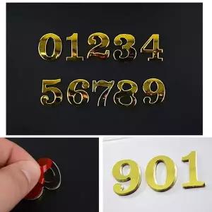 사물함 QBB714H2 방배정 호실 금색 입체 숫자 번호 스티커 5p