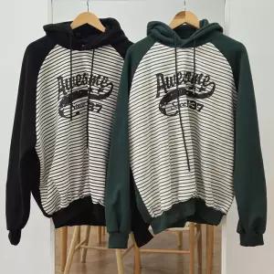 빅사이즈티 V982L601 어썸단가라박시후드티 GB