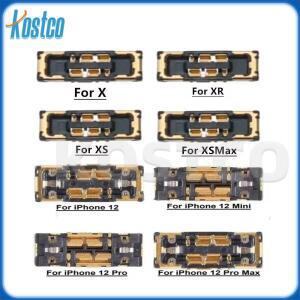 아이폰 8 플러스 X XS XR 11 12 13 프로 맥스 6 6S 7 14 15 용 배터리 FPC 커넥터 포트 온 보드 클립 플러
