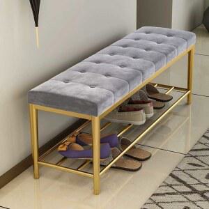 현관의자 벤치 옷가게 심플 모던 매장 대기 그레이 피팅룸