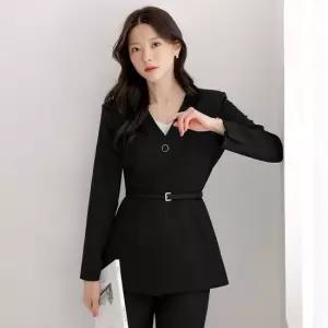 [시크라인] 마쥬 노카라 원버튼 벨트 자켓