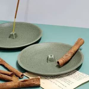 인센스 스틱 홀더 접시형 그린 인센스받침 인센스거치