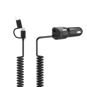 QC3.0퀵차지 2in1 차량용 고속충전기 시거잭 멀티 USB 차량용충전기 차량충전기 자동차충전기 핸드폰충전기