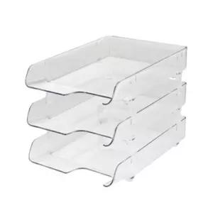 카파맥스 크리스탈3단 서류받침 k2010 투명 박스(8개입) (WFKFGB4)