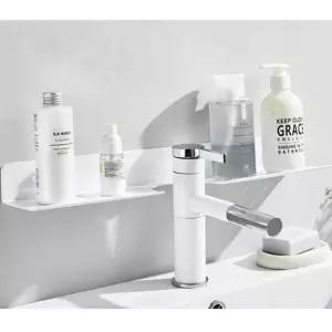 욕실 공간 절약 선반 무타공 세면대 화장실 수납선반 50cm 화이트 (WFKFZ1B)