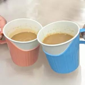 고품질 종이컵 홀더 손잡이 일회용 컵받침 지지대 컵 (WFKG2DT)