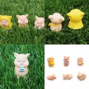 미니어처 DBB939X1 돼지 6종 세트 가든소품 정원소품