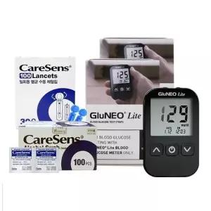 글루네오라이트 혈당계+시험지100매+침110개+솜100매