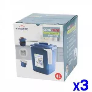 WL 냄새차단 음식물쓰레기통 4L x3개 음식물분리수거통 WFLPLX8