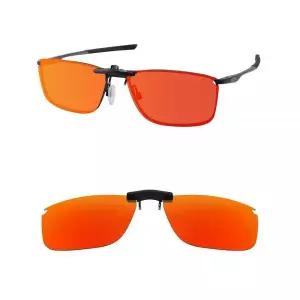 HILEEN 오클리 소켓 5.0 OX3217 57mm 편광 클립온 선글라스 남성 여성 자외선 차단 파이어 레드