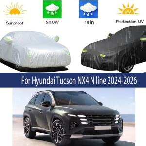 현대 투싼 NX4 N 라인 2024-2026 풀카 커버 야외 햇빛 차단 UV 방지 비 눈 먼지 보호 옥스포드 천 액세서리