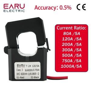 코어 전류 변압기 센서 AC 개방형 CT 80A 120A 1000A 클램프 고주파 5A