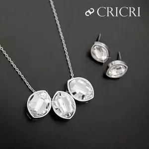 에버그린 스와로브스키 크리스탈 제작 귀걸이