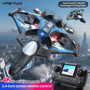 2026년 신 YP5MAX RC 폼 비행기 2.4G WIFI 전투기 스턴트 텀블링 헬리콥터 LED 컬러 라이트 소년  선물