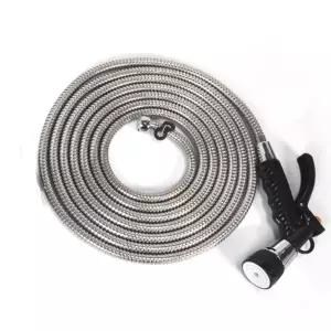 베란다물호스 스텐 호스 5M 꼬임방지 부식x 욕실 내구성 청소 가드닝 정원