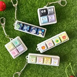 캐릭터 키캡 키링 키보드 커스텀 클릭커 클리커 딸깍이 청축 열쇠고리