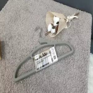 벨벳 논슬립 옷걸이 그레이 의류 정리용 니트 및 원피스 전용 (WFKIO7P)