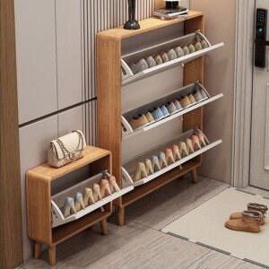 틈새신발장 무타공 얇은서랍장 수납장 입다 45X12X82CM 간이 틈새 입구 플라스틱