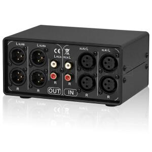 로니식 Nobsound 3-IN-3-OUT XLR 밸런스드/RCA 스테레오 컨버터 오디오 선택기 박스 가정용 앰프용 패시브