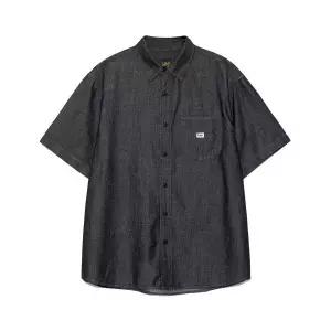 [LEE]로코 포켓 데님 반팔 셔츠 블랙 워싱 LE2502SS02BS 699900