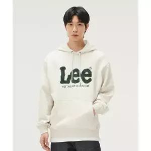 [LEE]빅 트위치 데님 아플리케 후드 티셔츠 오트밀 LE2403HD04OT 699676