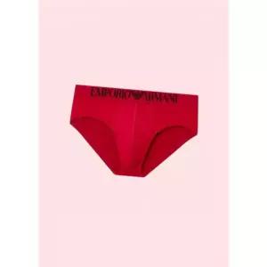 엠포리오 아르마니 언더웨어 남성 남자 맨즈 로고 밴딩 솔리드 폴리 팬티 드로즈 브리프 속옷 레드 0815111