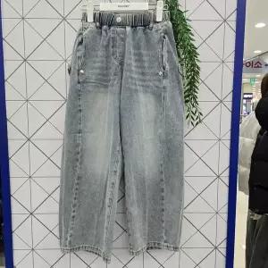 [에꼴리에] 주니어 비죠 폴딩 와이드 블루진 26A1255_GN