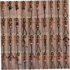 투명 망사 전신 스타킹 오픈 크로치 란제리 섹시 파티