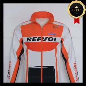 오토바이 모토크로스 라이딩 슈트 레프솔 재킷 혼다 불 HRC GP 팀 레이싱 슈퍼바이크 지퍼 방풍 보온 스웨