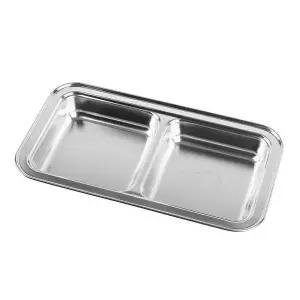 스텐 554SMQ77 간식 식판-2구 식판형 쟁반 약23.5x13x3cm