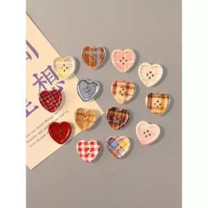 빈티지 체크 무늬 단추모형 자석 Y2K 밀레니엄 마그넷 장식 냉장고