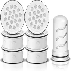 라이프스트로우 가정용 디스펜서 18 C /유리 피처 7 /플라스틱 10 C.6 활성탄 + 이온 교환 필터 및