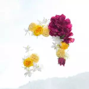 다알리아 성묘 리스 조화 꽃 15cm 납골당 산소 봉안당 추모 장식 꾸미기 수목