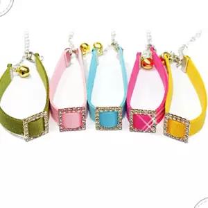 고급스러운 벨벳 큐빅 포인트 목줄 풍선목걸이 목줄이름표