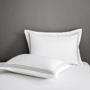 성급 한 메모리폼 이집트 베개 호텔 쿠션 코튼 쌍 라텍스 커버 경추 흰색 케이스 자수