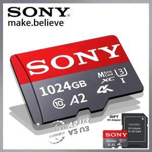 소니 마이크로 TF SD 카드 1 테라바이트 고속 메모리 128GB 256GB A2 U3 플래시 V30 미니 전화 카메라 PC