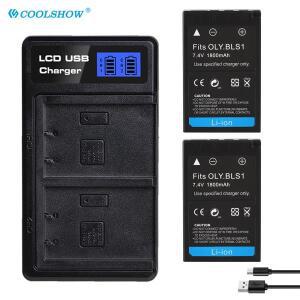 올림푸스 OLY용 1800mAh 배터리 PS-BLS1 EP2 EPL1 E-400 EVOLT PS BLS 1 카메라 충전기