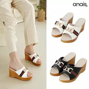 [아나이스]국산 퀼팅 웨지 뮬슬리퍼 7.5cm_26S020 [무료배송]