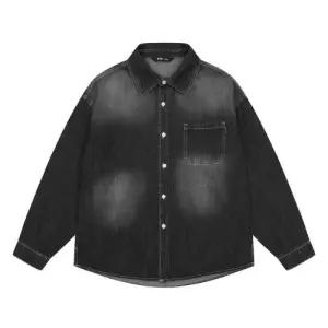 주니어 HC17 유니 블랙 데님셔츠 남방 26s1301