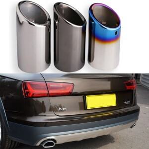 스테인레스 스틸 배기 팁 파이프 머플러 아우디 호환 A3 A4 B8 A6 C6 A5 Q5 Q7 Q3 A1 A8 테일 자동차 액세