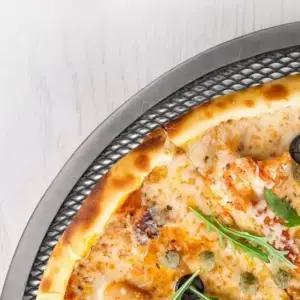 피자 조리팬 12형 오픈 받침 대형 트레이 피자용 조리도구 (WFKM7KQ)