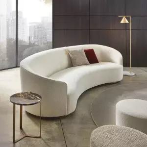 라운드소파 곡선 대기실 라운지 소파 크림화이트