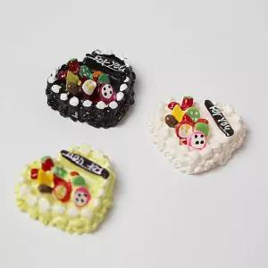 레트로 하트 케이크, 케? 3개 세트 미니어처 인형의집꾸미기 납골당 장식 베이커리 케익