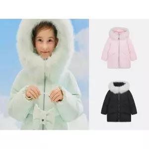 네파 키즈한겨울 무릎기장의 파스텔 여아 리본백 구스다운리본가방포함 KL8200919